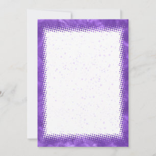 Purple Watercolor Border Blank Custom Text  Invitation