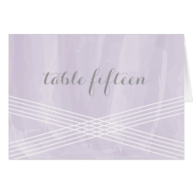 Purple Watercolor Deco Table Number (Front Horizontal)