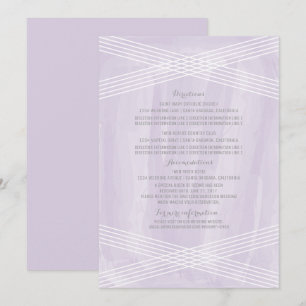 Purple Watercolor Deco Wedding Information Invitation