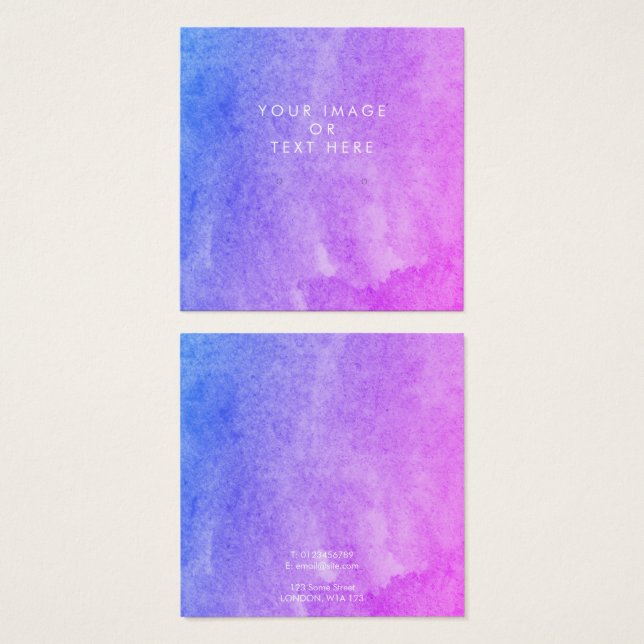 Purple watercolor earring holder (Front & Back)