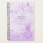 Purple Watercolor Elegant Planner<br><div class="desc">Elegant planner with your name and description over a hand painted purple watercolor background.</div>