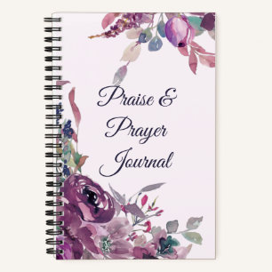 Purple watercolor floral praise & Prayer journal