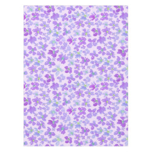 Purple watercolor flower lilac design tablecloth