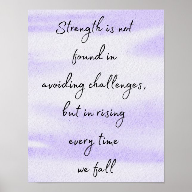 Purple Watercolor Inspirational Quote  Poster (Front)