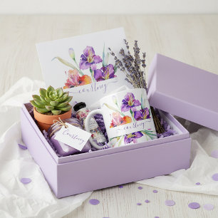 Purple watercolor Iris personalised Coffee Mug