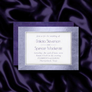 Purple Watercolor   Lavender Violet Pastel Frame Invitation