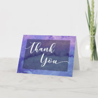 Purple Watercolor Mandala Thank You Note