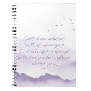 Purple watercolor mountains notebook