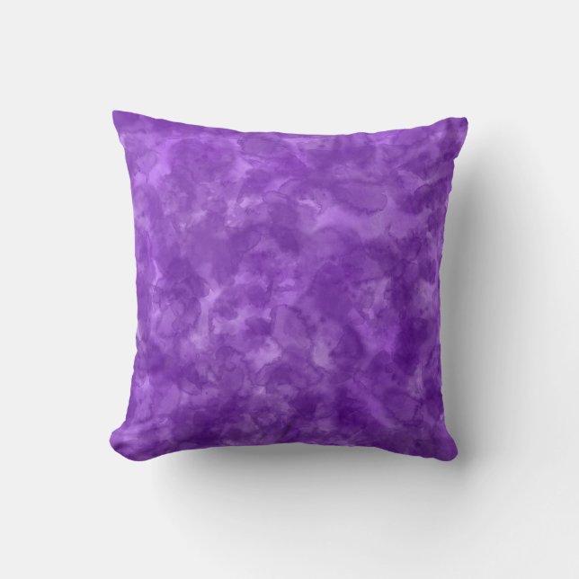 Purple Watercolor Painting Cushion (Front)