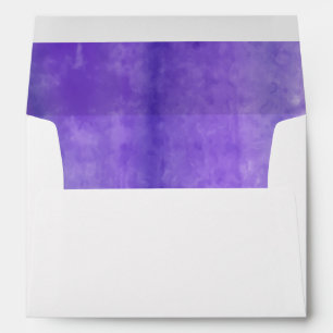 Purple Watercolor Printed Liner Envelope