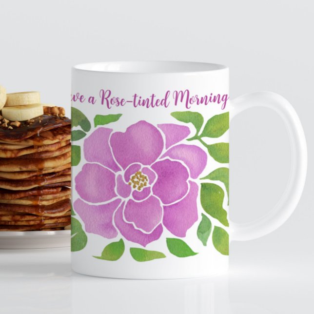 Purple Watercolor Rose Coffee Mug (Creator Uploaded)