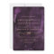 Purple Watercolor Rose Gold Wedding Invitations