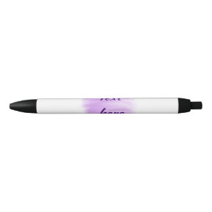 Purple watercolor splashes add text here custom pe black ink pen