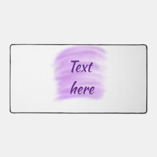 Purple watercolor splashes add text here custom pe desk mat