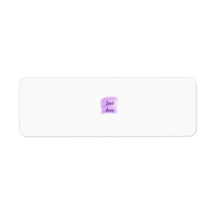 Purple watercolor splashes add text here custom pe return address label