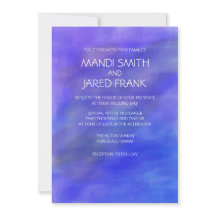 PURPLE WATERCOLOR WEDDING INVITATION