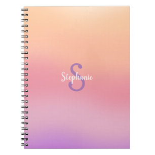Purple Watercolors Monogram Notebook