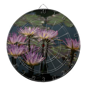 Purple Waterlilies Lotus Dartboard