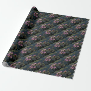 Purple Waterlilies Lotus Wrapping Paper
