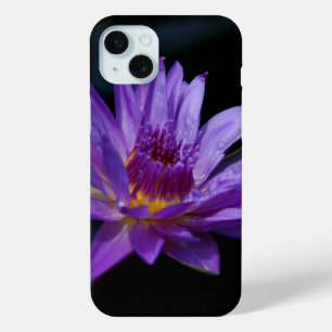 Purple Waterlily Lotus Flower iPhone 15 Mini Case