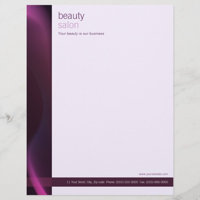 Purple Wave letterhead Design (Front)