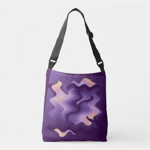 Purple waves crossbody bag