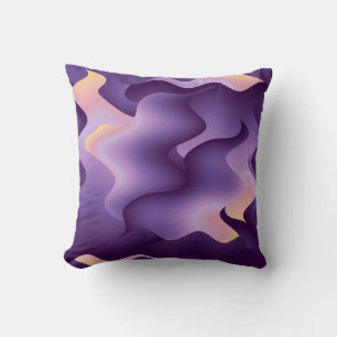 Purple waves cushion