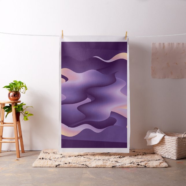 Purple waves fabric (In Situ)