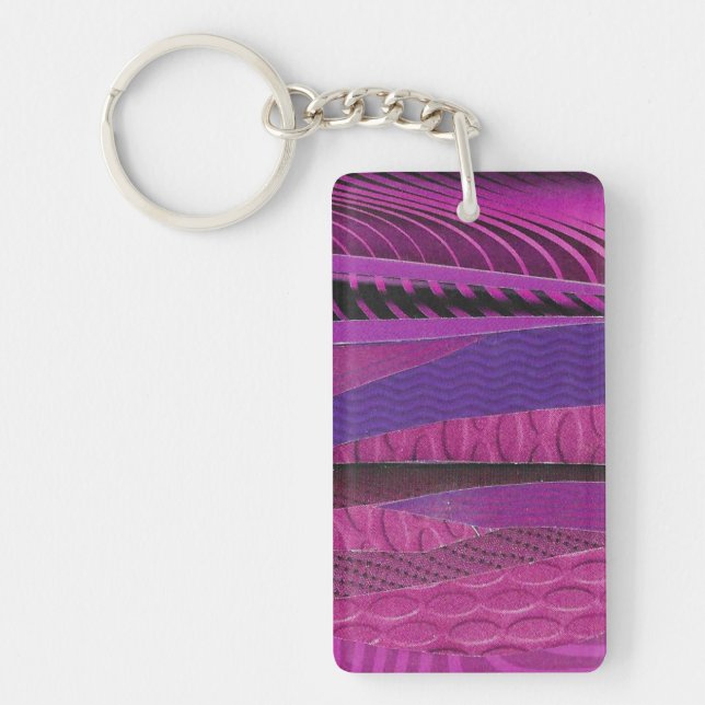 purple waves key ring (Front)