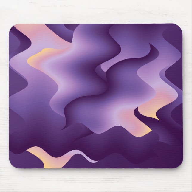 Purple waves mouse pad (Front)