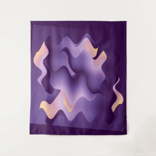 Purple waves tapestry