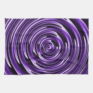 Purple Waves Tea Towel