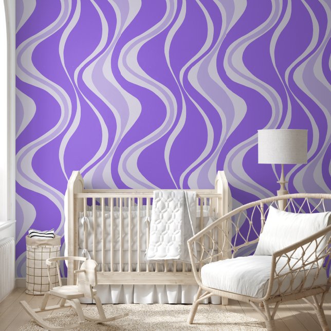 Purple Waves Wallpaper (Kids)