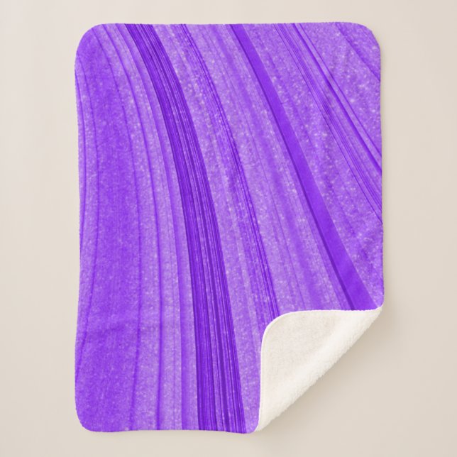 Purple Wavy Glitter Sherpa Blanket (Front)
