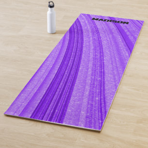 Purple Wavy Glitter Yoga Mat