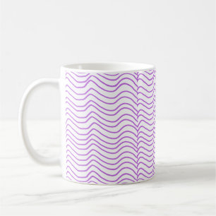 Purple Wavy Line Pattern Mug