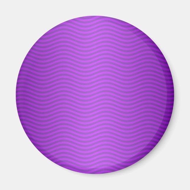 Purple Wavy Stripes Magnet (Front)