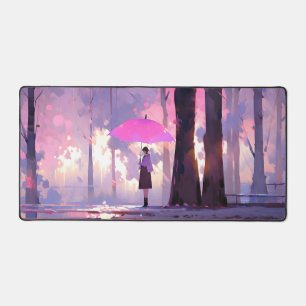 Purple Weather Anime Impressionism Desk Mat