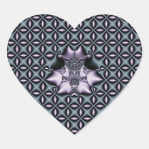 Purple Web Heart Sticker