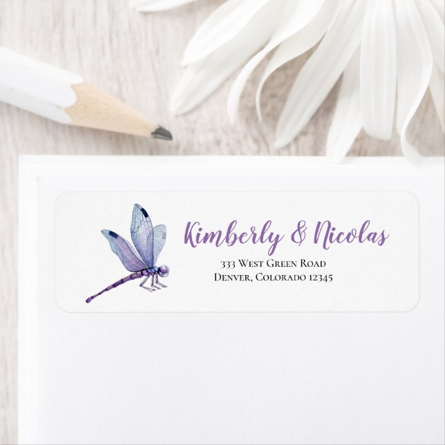 Purple Wedding Address Labels (Insitu)