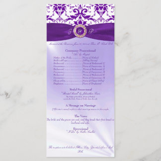 Purple Wedding Ceremony Program