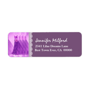 PURPLE Wedding Dresses Address Label V01 Return Address Label