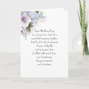 Purple Wedding Flower Bouquet Card