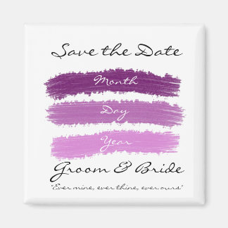 Purple wedding magnet