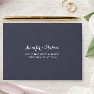 Purple Wedding Party Event RSVP Return Address 5x7 Envelope