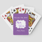 Purple Wedding Party Favour Playing Cards