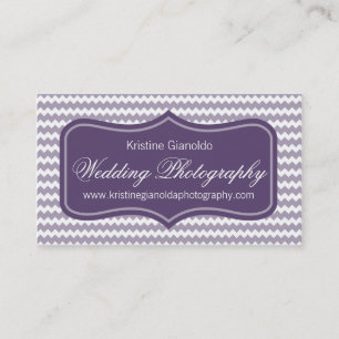 Purple Wedding Photographer Business Cards