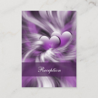 purple wedding Reception Cards