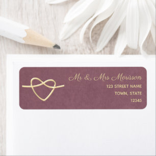 Purple Wedding Return Address Label