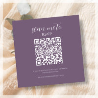 Purple | Wedding RSVP QR Code